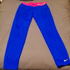 Nile leggings Blue and Hot Pink Size Extra Large